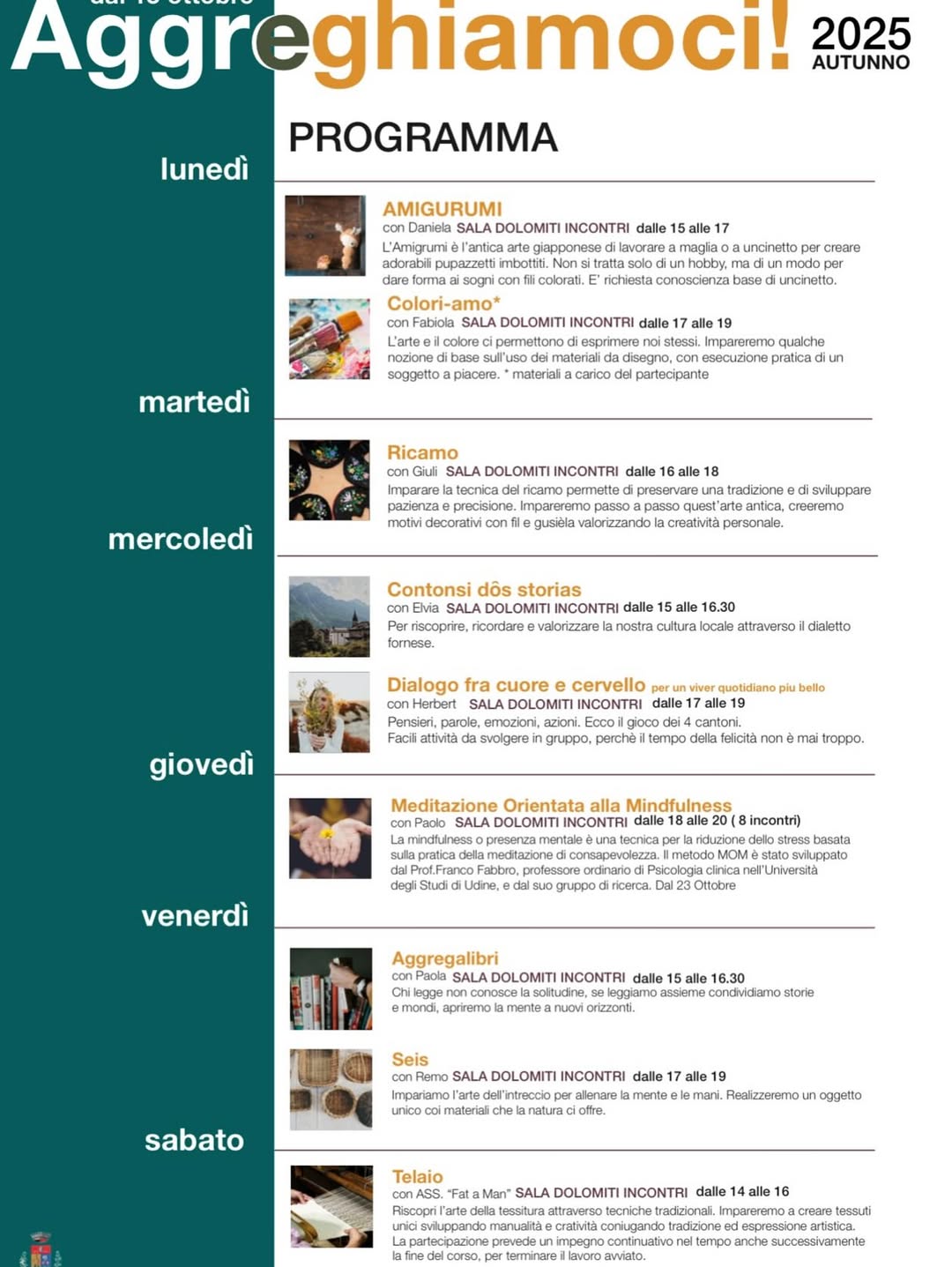 AGGREGHIAMOCI autunno 2025