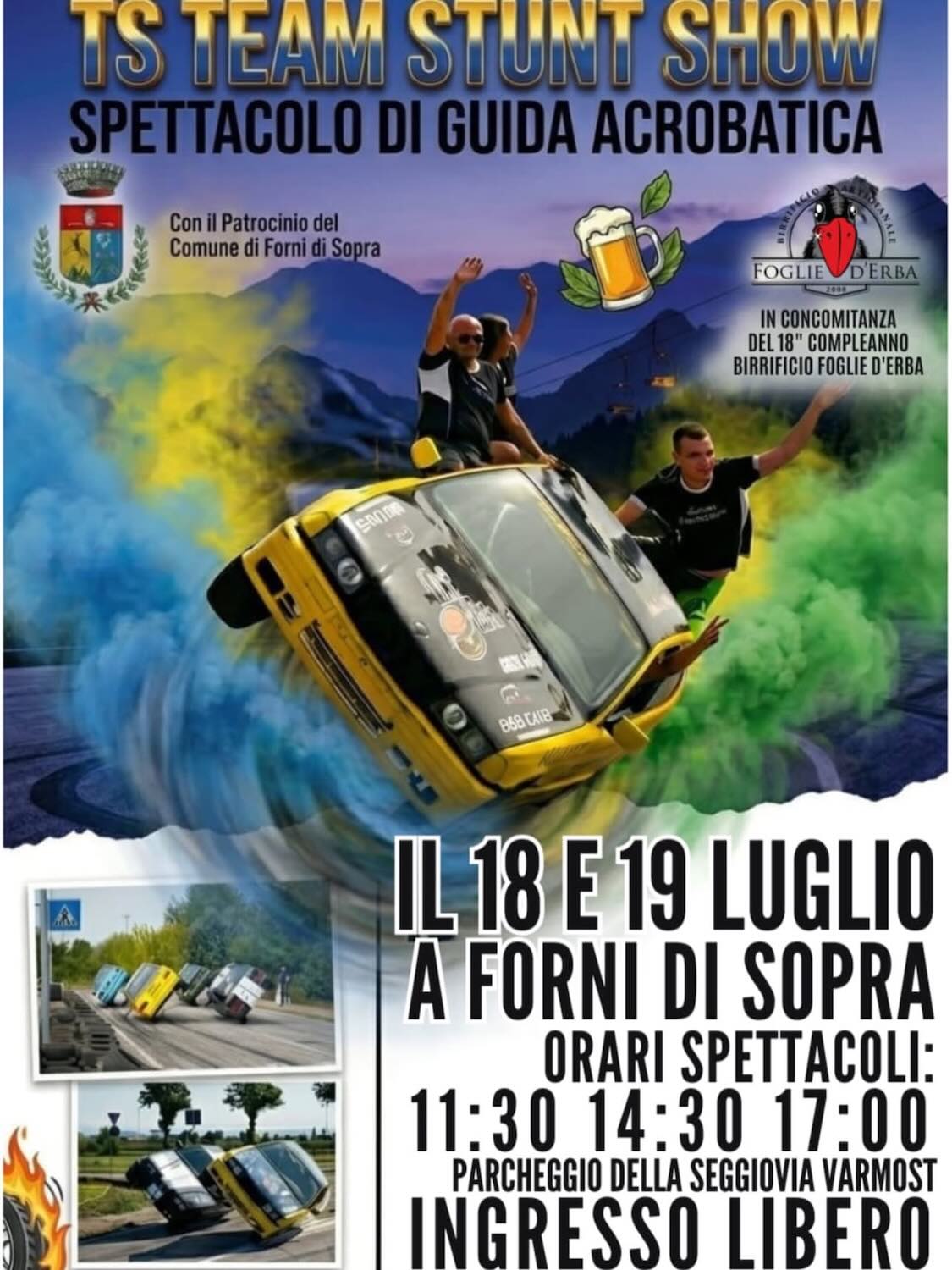 Guida acrobatica festa della birra Foglie