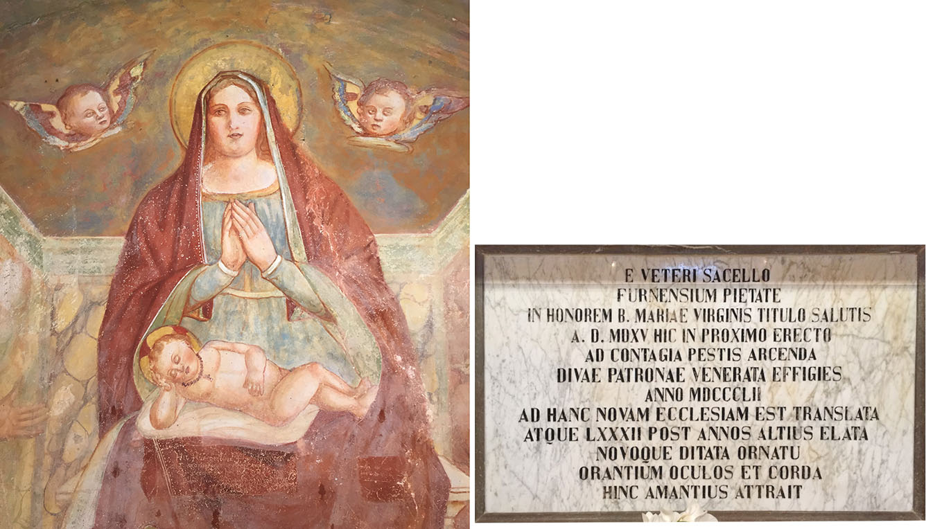 MADONNA DELLA SALUTE 500 2015 chiesa affresco SANTUARIO 1716