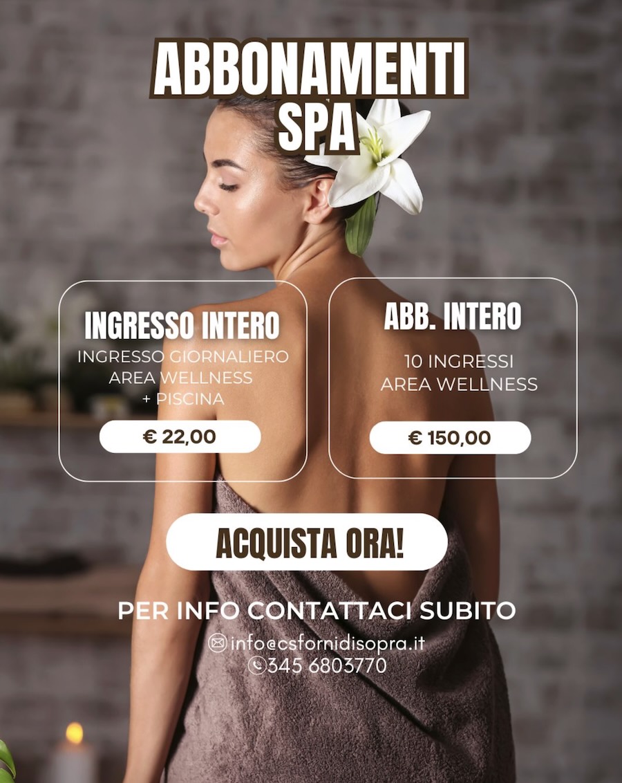 abbonamenti centro benessere forni di sopra abbonamenti centro benessere forni di sopra