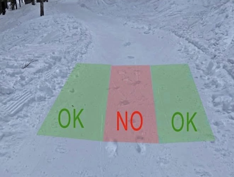 camminare sulle piste battute 