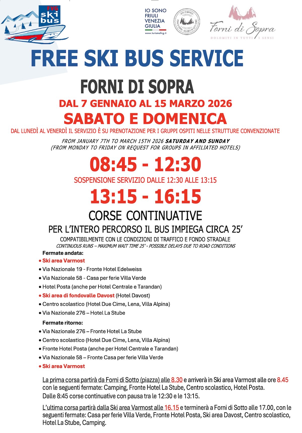 orari skibus inverno 25 26
