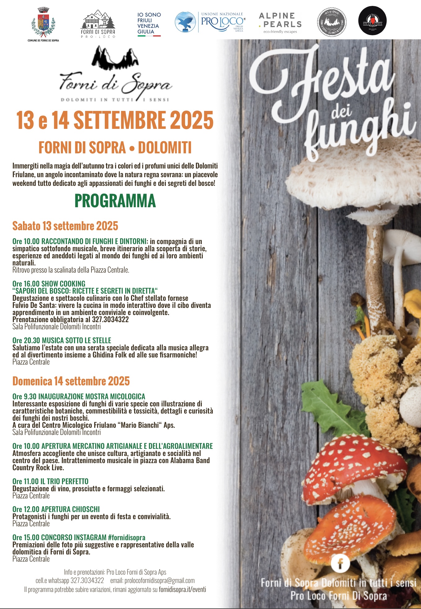 programma festa dei funghi 2025 programma festa dei funghi 2025
